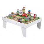 Set trenulete cu baterie cu sunete si lumini garaj masinute si trenulete cu 3 nivele Heliport Station